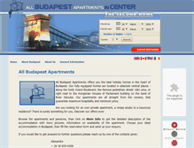 Tablet Screenshot of budapestapartmentsincenter.com